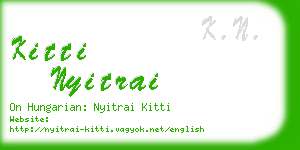 kitti nyitrai business card